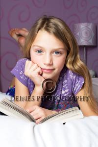 girl reading portrait